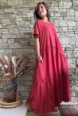 Tasha Damask T Shirt Maxi Dress Rioja